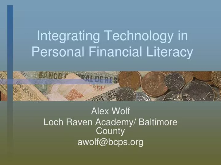 integrating technology in personal financial literacy