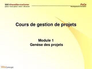 cours de gestion de projets module 1 gen se des projets