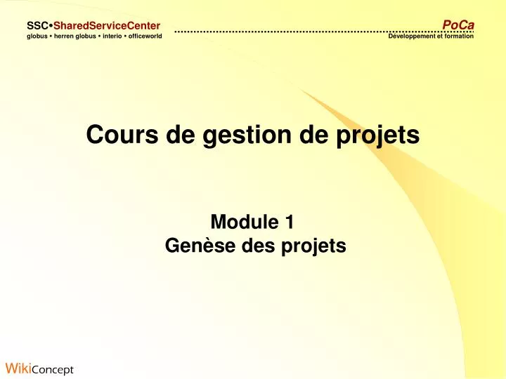 cours de gestion de projets module 1 gen se des projets