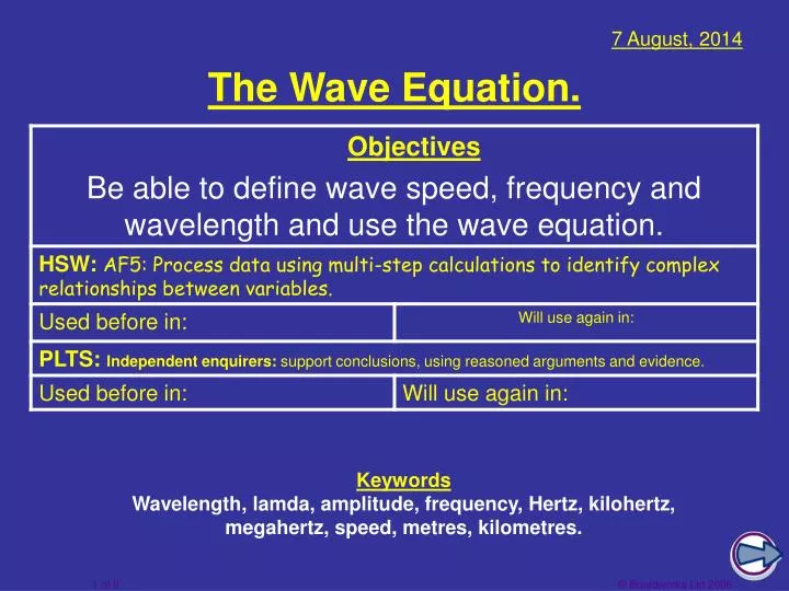 the wave equation