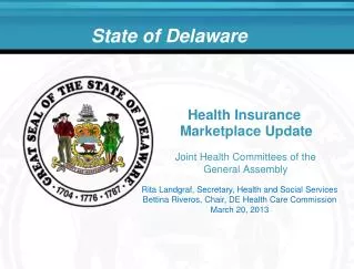 Health Insurance Marketplace Update