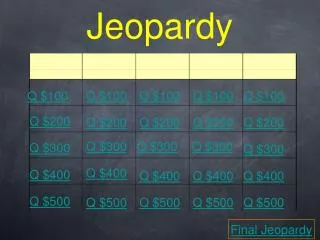 jeopardy