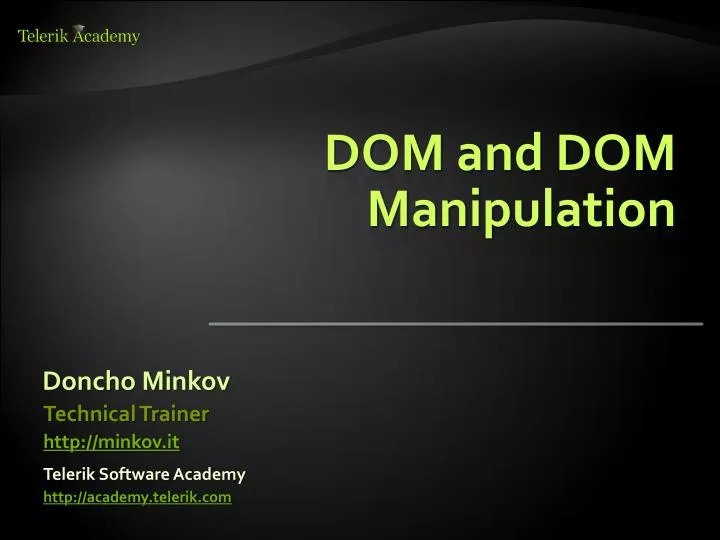 dom and dom manipulation