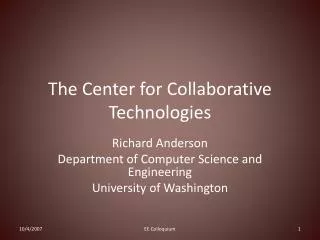 The Center for Collaborative Technologies