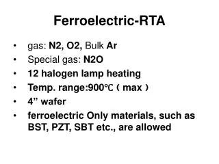 Ferroelectric-RTA