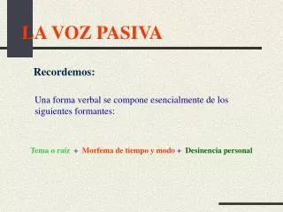 la voz pasiva