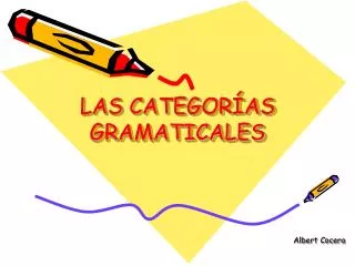 las categor as gramaticales