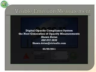 Visible Emission Measurement