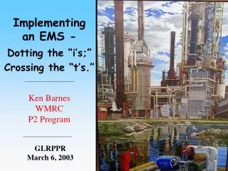 Implementing an EMS -