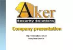 Company presentation - slide 1