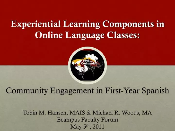 experiential learning components in online l anguage cl asses