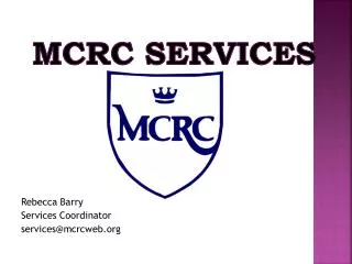 MCRC Services