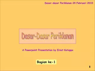 Dasar-Dasar Periklanan