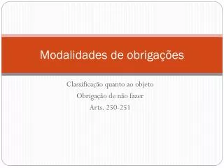 modalidades de obriga es