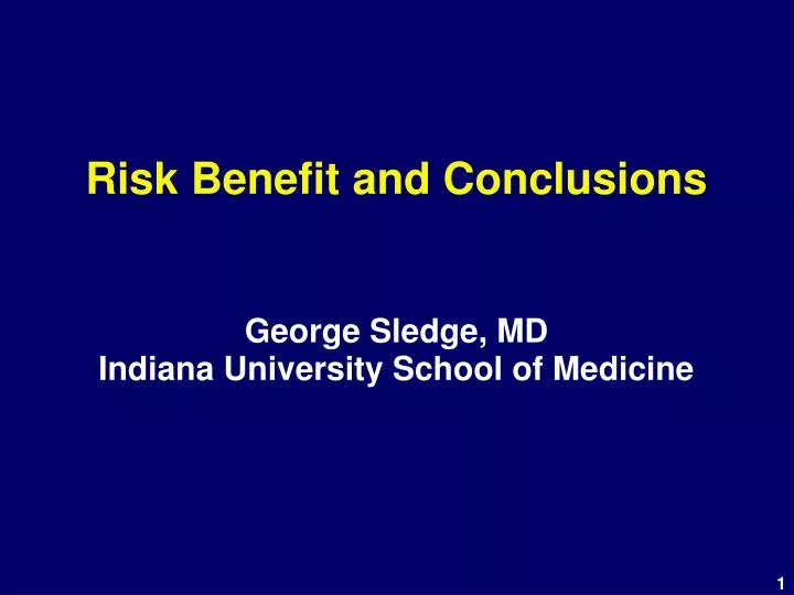 george sledge md indiana university school of medicine