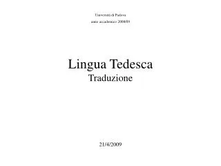 lingua tedesca traduzione