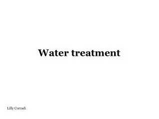 Water treatment