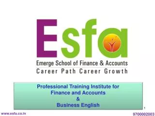 Professional Training Institute for Finance and Accounts &amp; Business English