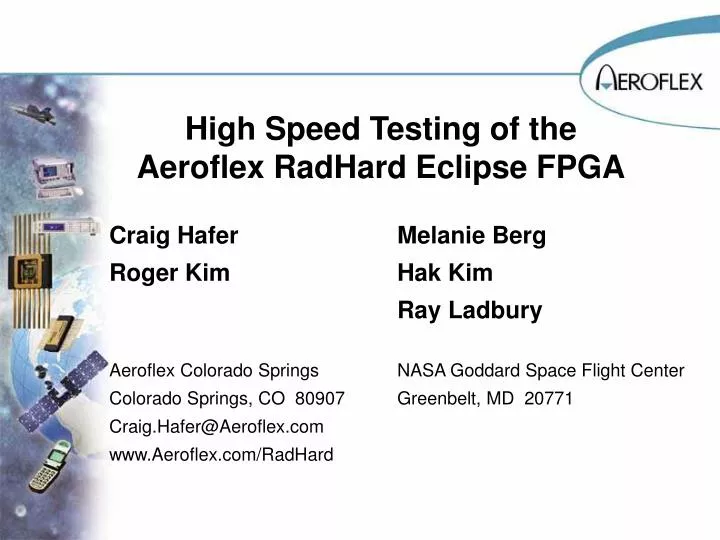 high speed testing of the aeroflex radhard eclipse fpga