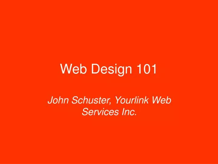 web design 101