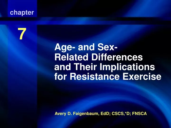 age and sex related differences and their implications for resistance exercise