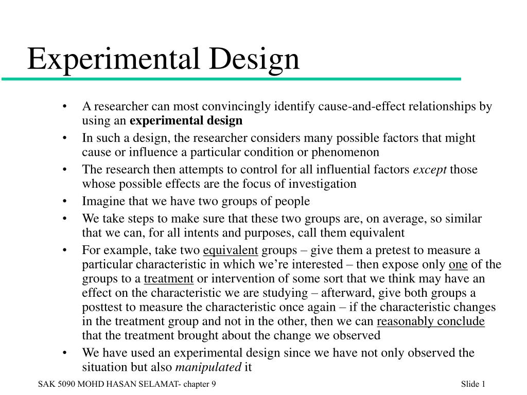 PPT - Experimental Design PowerPoint Presentation, free download - ID ...