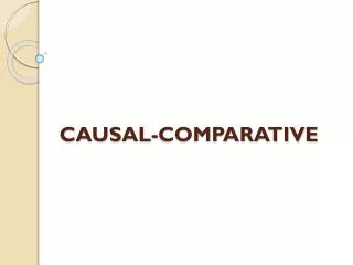 CAUSAL-COMPARATIVE