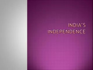 india s independence