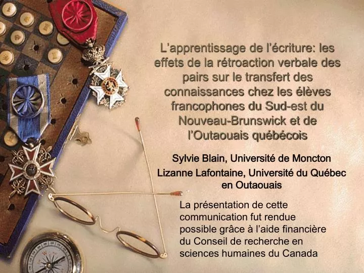 sylvie blain universit de moncton lizanne lafontaine universit du qu bec en outaouais