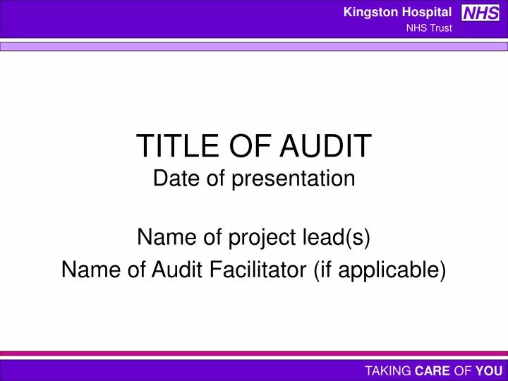 title of audit date of presentation