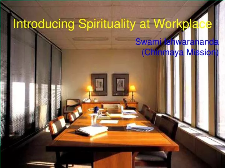 introducing spirituality at workplace