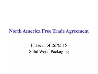 North America Free Trade Agreement