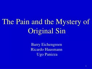 The Pain and the Mystery of Original Sin
