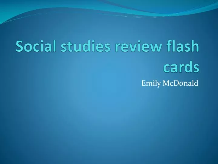 social studies review flash cards