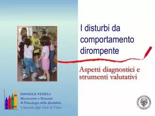 i disturbi da comportamento dirompente