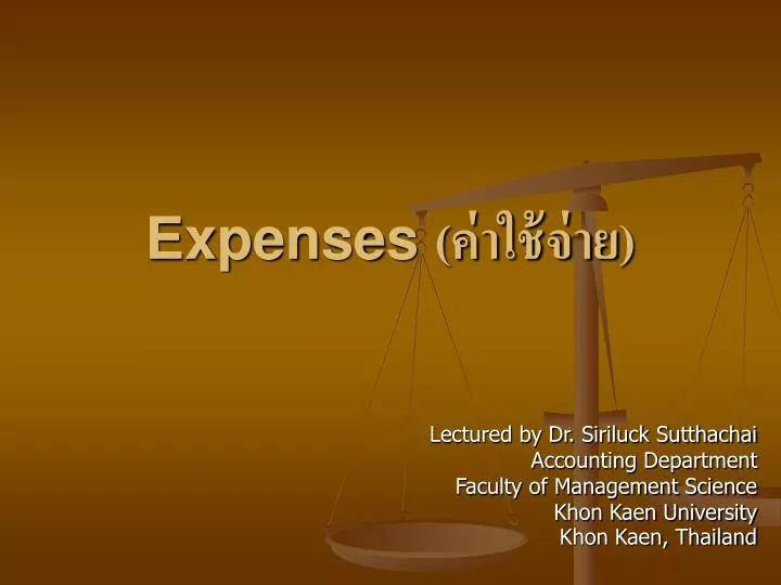 expenses