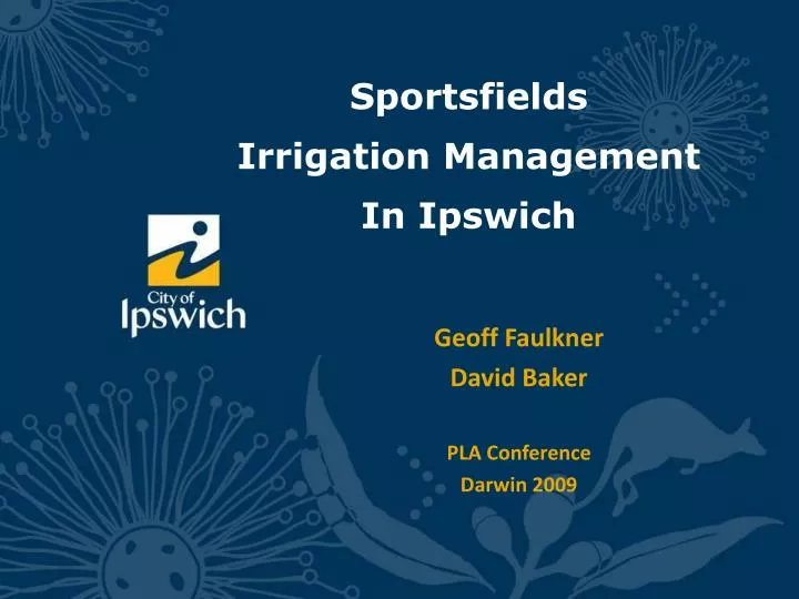 sportsfields irrigation management in ipswich