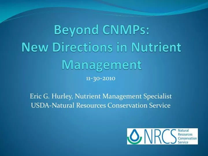 beyond cnmps new directions in nutrient management