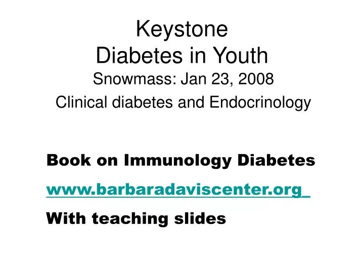 keystone diabetes in youth