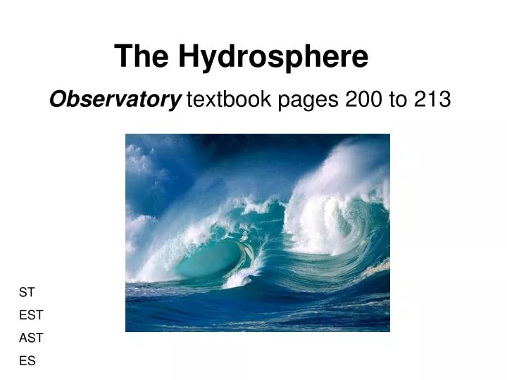 the hydrosphere