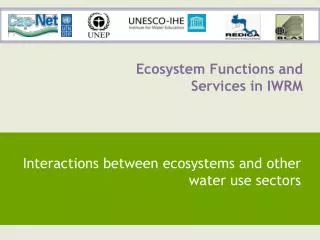 Ecosystem Functions and Services in IWRM