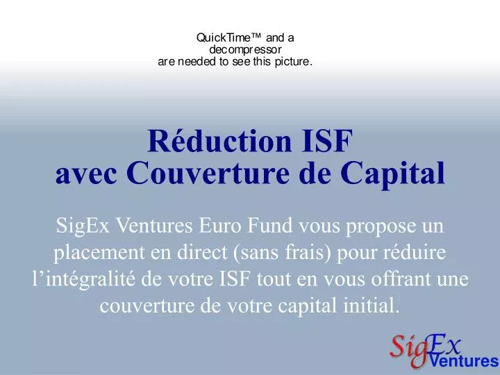 r duction isf avec couverture de capital