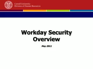 Workday Security Overview May 2011