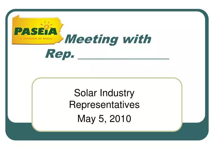 meeting with rep