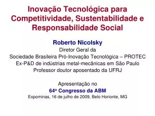 inova o tecnol gica para competitividade sustentabilidade e responsabilidade social