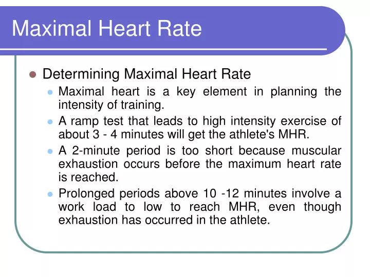 maximal heart rate
