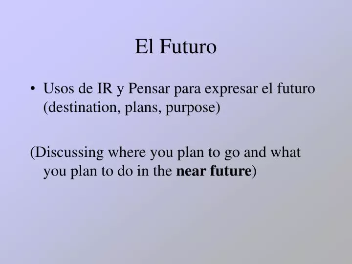 el futuro