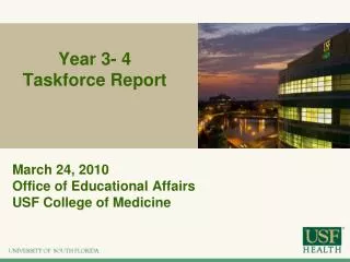 Year 3- 4 Taskforce Report