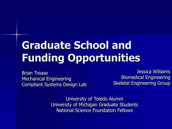 graduate school and funding opportunities