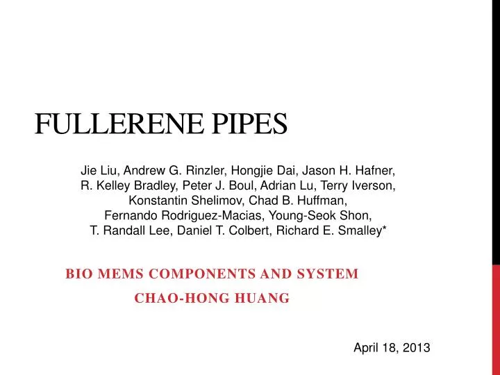 fullerene pipes